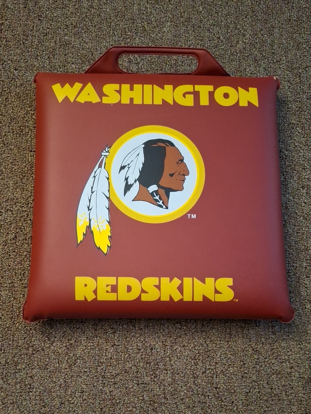 Washington Redskins Maroon Padded Stadium Seat Cushion Tote - Team Logo Promo